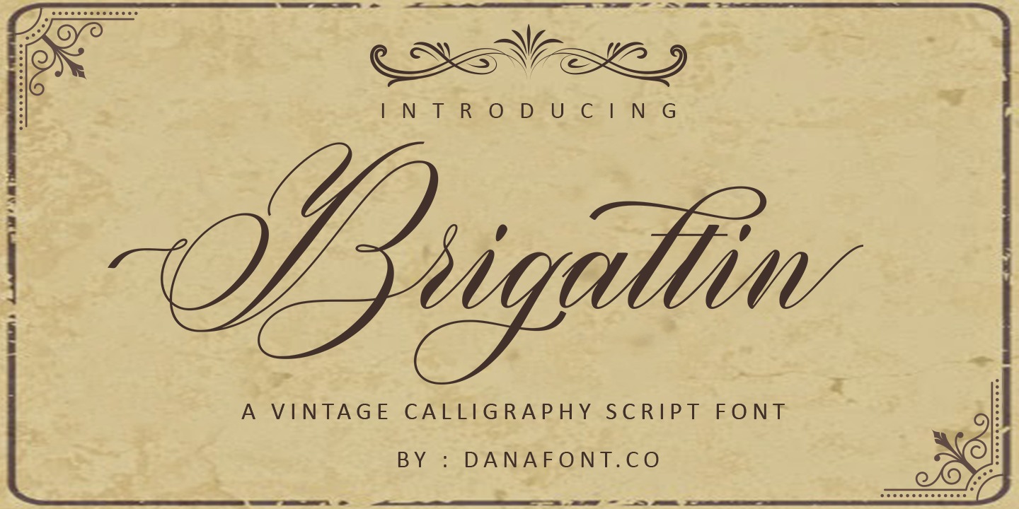 Brigattin Regular Font preview